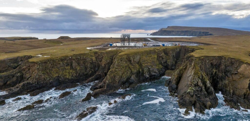 Raketenstartrampe auf den Shetland Islands